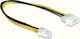 DeLock 4-Pin EPS - 4-Pin Molex Cable 0.3m Κίτρινο 65611