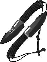 WithArmour Yaksha Knife Survival Black with Blade made of Stainless Steel in Sheath