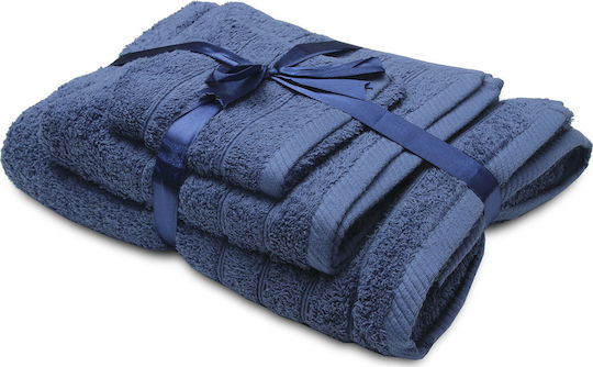Palatex 3-tlg. Set Badetücher Club 19 Dark Blue Gewicht 600gr/m²