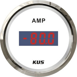 Eval Bootsamperemeter Digitaler Amperemeter 80A mit Edelstahl/weißem Sensor