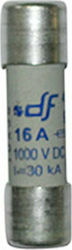 Adeleq Sicherung Zylindrisch Porzellan 10x38mm 16A für Photovoltaik (88-16100) 1Stück