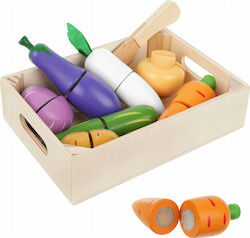 Fruits & Vegetables Toy Ξύλινα Λαχανικά Που Κόβονται Σε Καφάσι made of Wood 9pcs