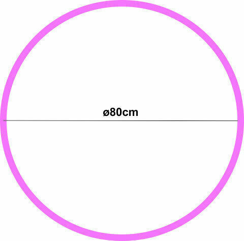 Reinhart Rhythmische Gymnastik Reifen mit Durchmesser 80cm Rosa