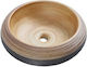 Gloria Pilion Vessel Sink Porcelain 45.5x45.5x13.5cm Beige