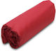 Palatex Baseline Σεντόνι King Size με Λάστιχο 180x200+20εκ. 12 Red
