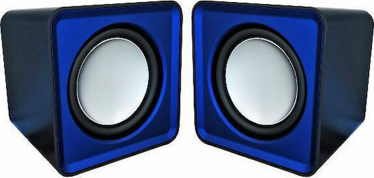 Omega Surveyor Computerlautsprecher 2.0 mit Leistung 6W in Blau Farbe