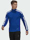 Adidas Squadra 21 Herren Sportliches Langarmshirt Ausschnitt mit Reißverschluss Blau