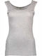 Silvian Heach Damen Sportlich Bluse Ärmellos Gray