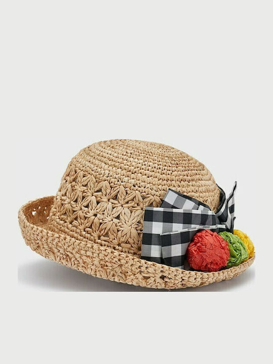 Mayoral Kids' Hat Bucket Straw Beige