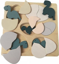 Ξύλινο Παιδικό Puzzle Σφηνώματα Egg & Dino για 2+ Ετών 18pcs Egmont
