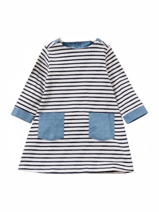 Children's Dress Daily Blau gestreiftes Kleid