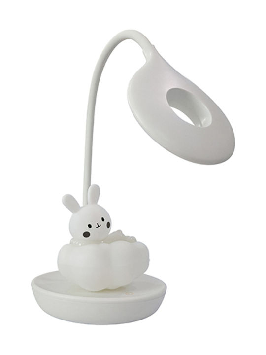 Led Kids Desk Lamp Bright Sun Funny Bunny White