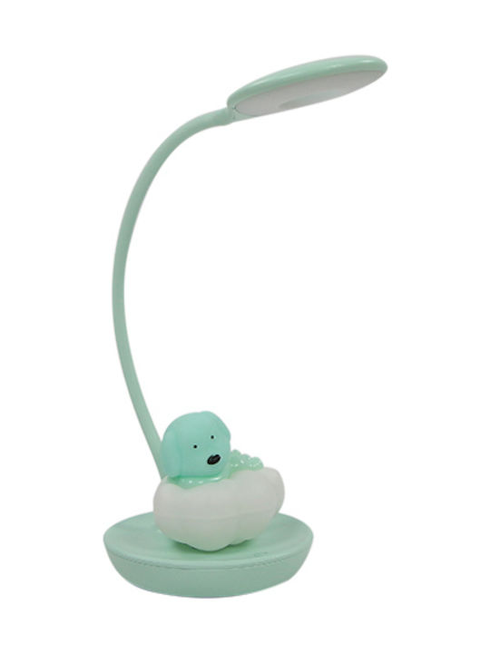 Led Kids Desk Lamp Bright Sun Cute Doggy Green