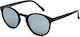 Invu Round Kids Sunglasses with Mirror Lenses Black for 7-11 Years