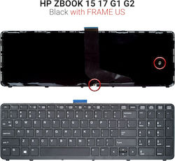 HP Πληκτρολόγιο Laptop για Zbook 15/17-G1/G2 με Πλαίσιο
