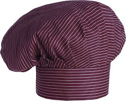 Egochef Chef Burgundy Striped Cap