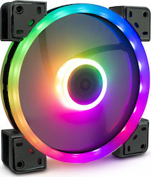 Inter-Tech Argus RS-141 RGB Ventilator Carcasă 140mm cu Conexiune 4-Pin PWM 1buc