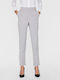 Damen Stoff Hose Light Grey Melange