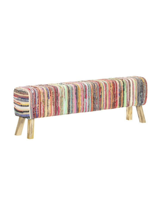 Stool For Living Room Upholstered with Fabric Colorful 160x28x50cm