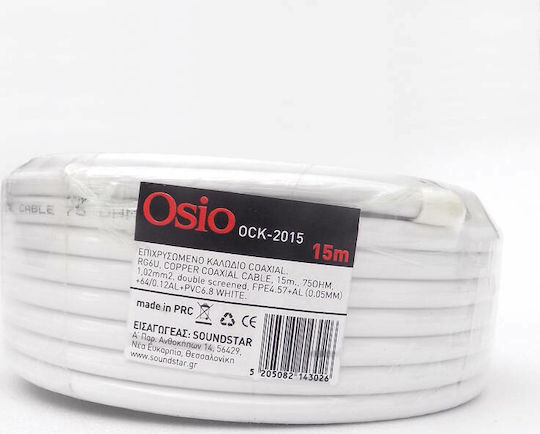 Osio Καλώδιο Ομοαξονικό Ατερμάτιστο 15m (OCK-2015)