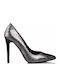 Envie Shoes Pointed Toe Stiletto Silver High Heels