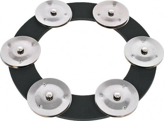 Meinl Percussion Soft Ching Ring Schwarz Metallisch Hi-Hat Tamburin mit einer Reihe von Zils