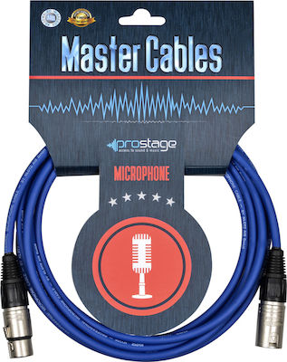 Prostage XLR male to XLR female 20m Cable Blue (MB-20 BLU)