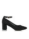 Envie Shoes Suede Pantofi cu toc cu Curea Negre