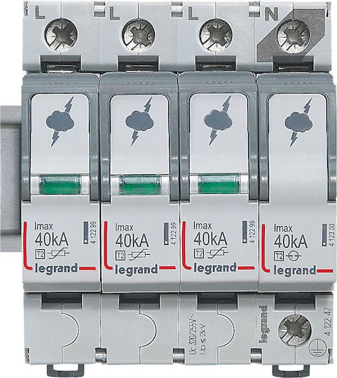 Legrand 4-Poles Inspired T2 Panel Lightning Protection 40kA 3P+N 40kA