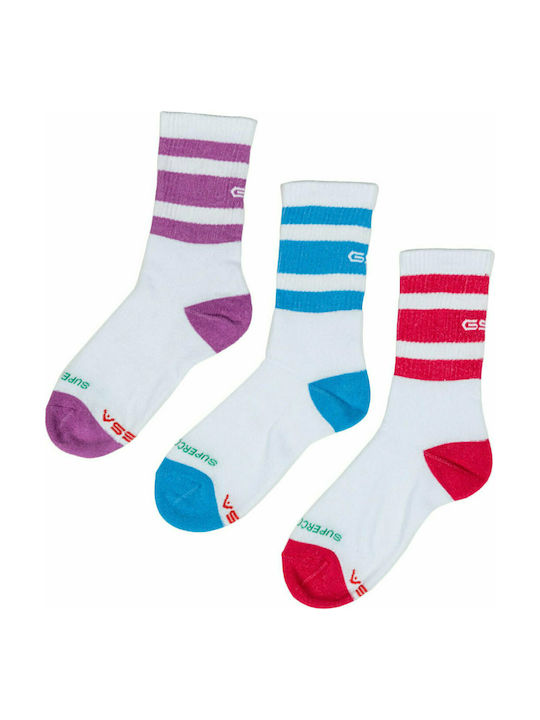 GSA Superlogo 811902-52 Αθλητικές Κάλτσες Λευκές 3 Ζεύγη