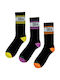 GSA Superlogo Stripes Αθλητικές Κάλτσες Μαύρες 3 Ζεύγη