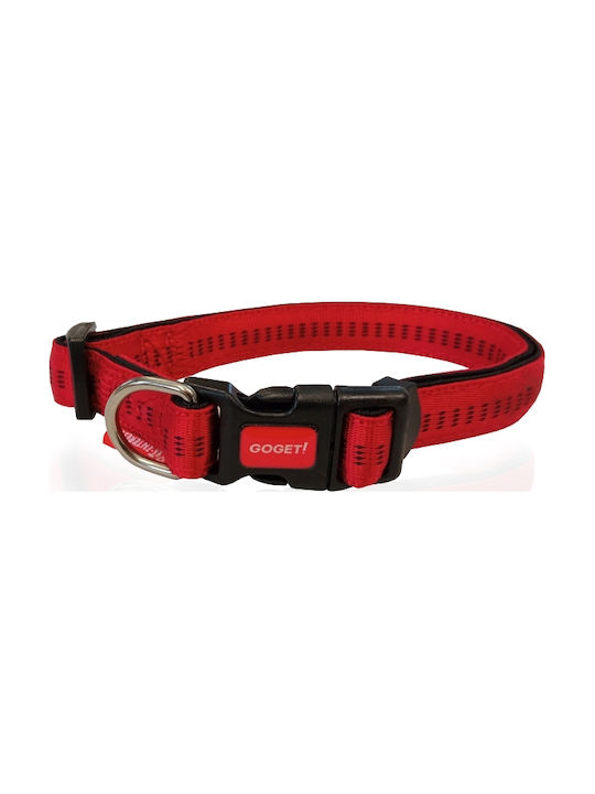 Pet Interest Stripes Dog Collar in Red Color Medium 20mm x 36 - 56cm