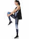 Iconic Women's Long Yoga Legging High Waisted Black Flowers