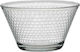 Click Serving Bowl Round Glass Transparent with Diameter 10cm 3pcs