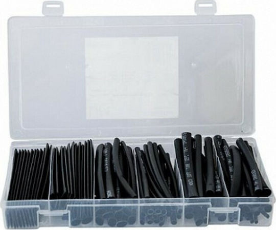 FT Electronics Heat-Shrink Tubing Case with Shrinkage Ratio 2:1 Set in Various Sizes (1.5-2.5-4-6-10-13mm) Black 100pcs 492303866