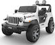 Wrangler Rubicon Kids Electric Car Two Seater with Remote Control Licensed 12 Volt White