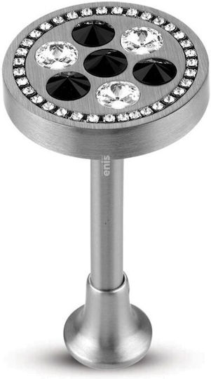 Enis by Domus Pluto Holdback Wand Nickel Matt / Black Swarovski Crystal 1Stück