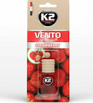 K2 Κρεμαστό Αρωματικό Υγρό Αυτοκινήτου Vento Strawberry 8ml