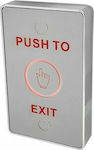 Complete Wall Push Exit Button with Frame Υπέρυθρης Επαγωγής Silver SBW70T