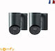 Somfy 1870472 IP Surveillance Camera Wi-Fi Full HD 1080p Waterproof with Two-Way Communication Duo Pack Gray