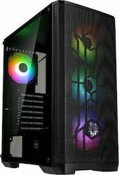 BitFenix Nova Mesh SE TG RGB Jocuri Middle Tower Cutie de calculator Negru