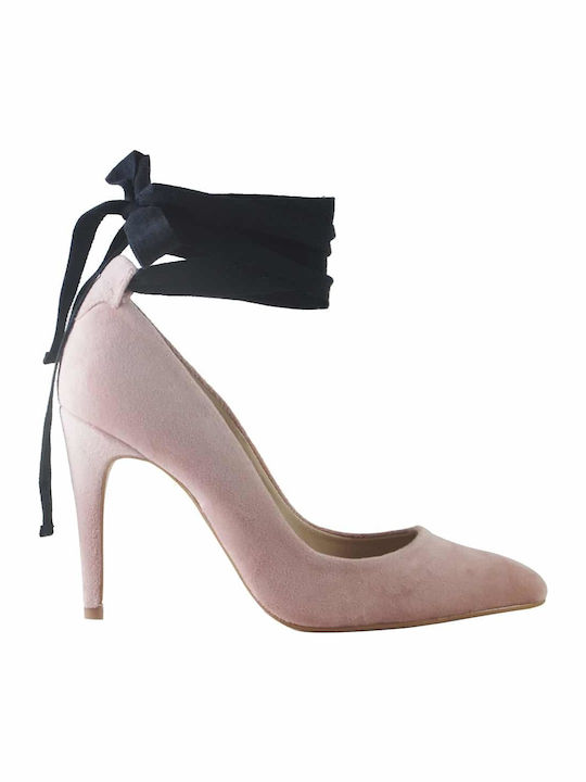 Jeffrey Campbell Suede Pointed Toe Stiletto Pink High Heels Sachi Tie 0101001804