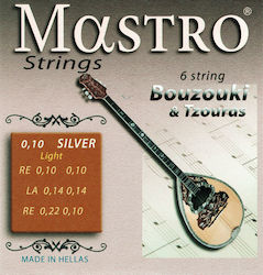 Mastro Silver Σετ Χορδών Silver Plated 10 - 22" 6 String Bouzouki & Tzoura Mastro Silver Σετ Χορδών Silver Plated 10 - 22" 6 String Bouzouki & Tzoura