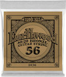 Ernie Ball Single 80/20 Bronze String for Acoustic Guitar Earthwood 80/20 Bronze 0.056"