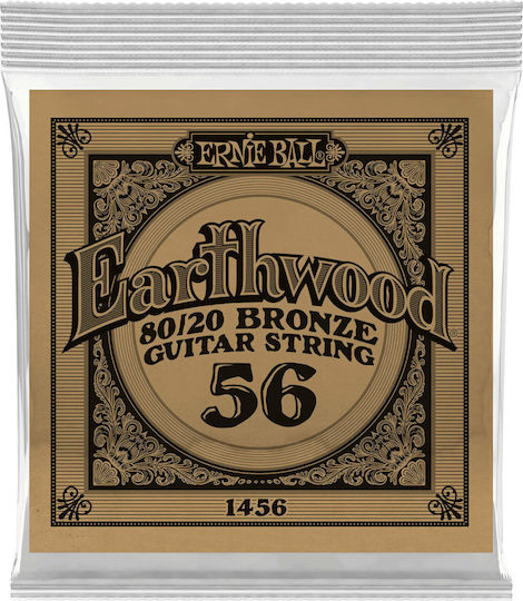 Ernie Ball Earthwood 80/20 Bronze Single Acoustic Guitar String 56 Inches