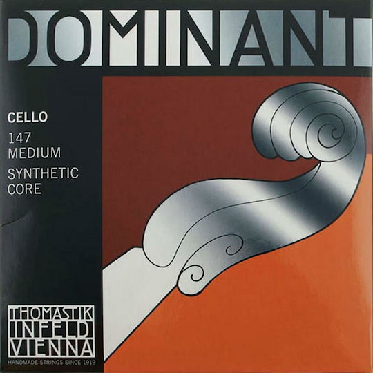Thomastik Σετ Synthetic Core Χορδών για Τσέλο 4/4 Dominant Cello Set Medium 4/4