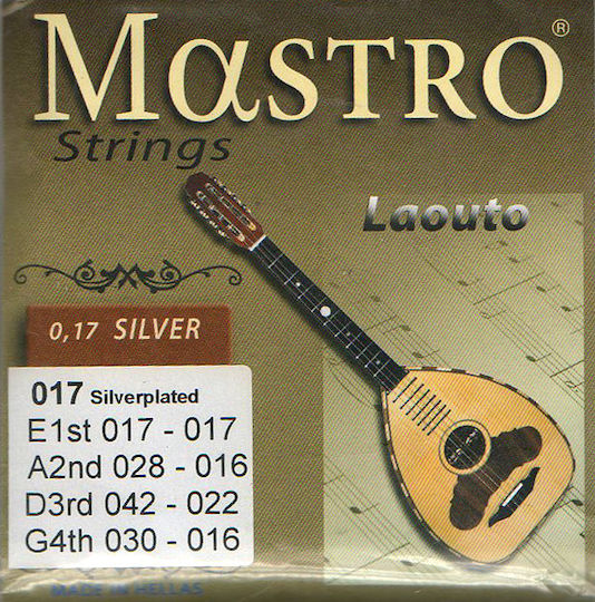 Mastro Strings Lute Set Σετ Χορδών Silver Plated Λαούτου 17 - 30"