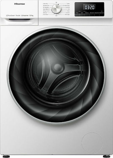 Hisense Πλυντήριο Ρούχων 9kg με Τεχνολογία Ατμού 1400 Στροφών Inverter Motor WFQY9014EVJM