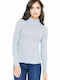 Figl M329 Winter Women's Cotton Blouse Long Sleeve Gray 43878