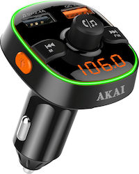 Akai FM Transmitter Αυτοκινήτου FMT-52BT Led με Bluetooth / MicroSD / USB